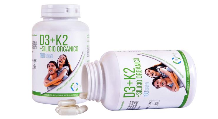 vitamina d3 + k2 y silicio organico composicion